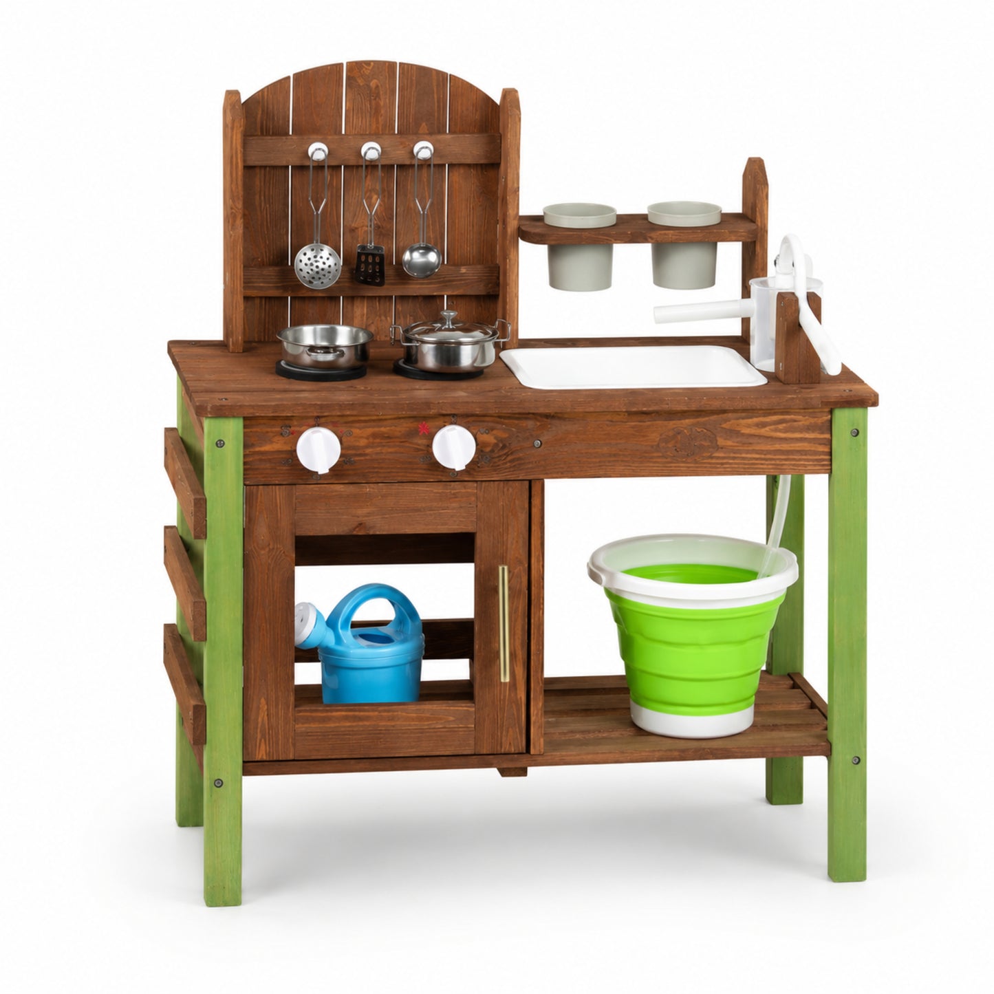 Little Teekie Wooden Mud Kitchen with Water Pump