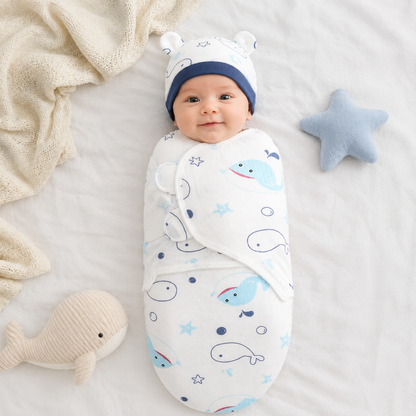 Little Teekie Cotton Baby Swaddle Sleeping Bag