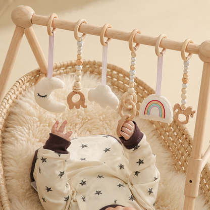 Little Teekie Wooden Baby Play Gym & Sensory Activity Toy