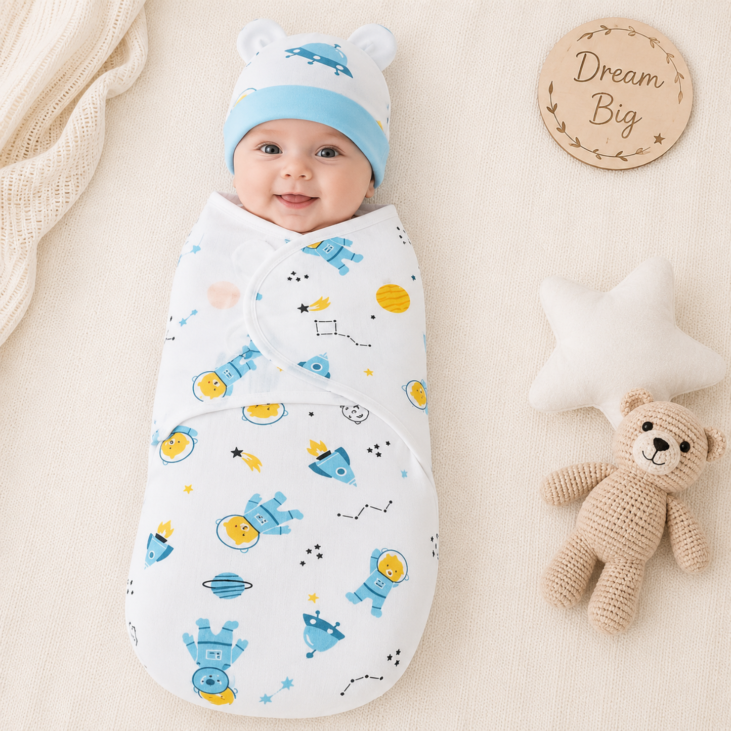 Little Teekie Cotton Baby Swaddle Sleeping Bag