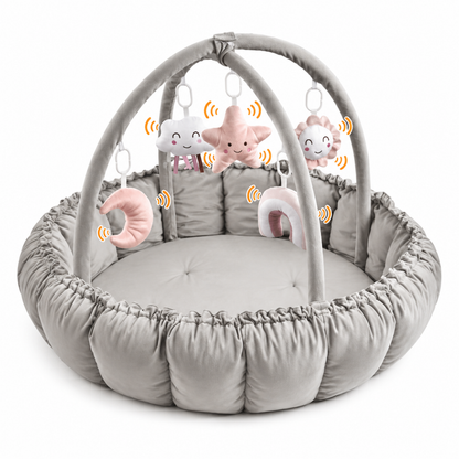 Little Teekie Baby Play Reversible Tummy Time Mat with Sensory Toys