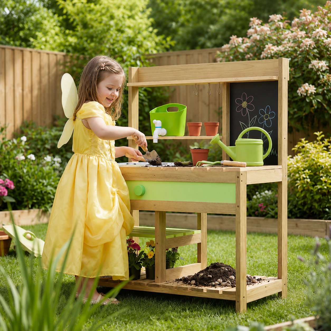 Little Teekie Kids Outdoor Mud Kitchen Play Set